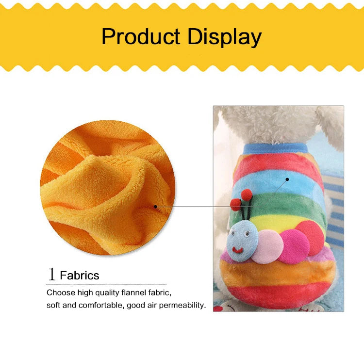 Cute Dog Clothes Winter Vest For Small Dogs Cats Warm Pets Sweater Soft Flannel Puppy Puffer Jacket Dog Accessories Supplies Xxs