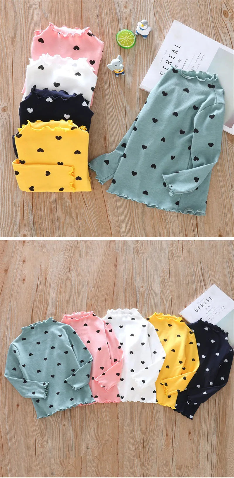 Cotton Baby Girls T-Shirt Long Sleeve Spring Kids Turtleneck Bottoming TShirts for Children Girl Tops Clothes