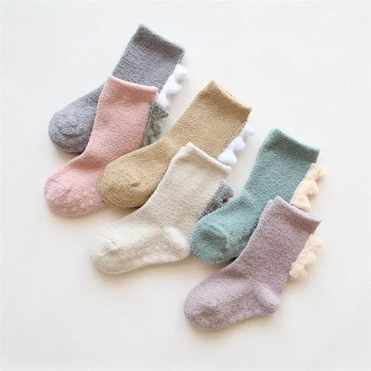 Newborn To 5 Years Old Baby Girl Socks Children Clothes Coral Fleece Kids Girls Anti Slip Socks Winter Warm Baby Boy Socks
