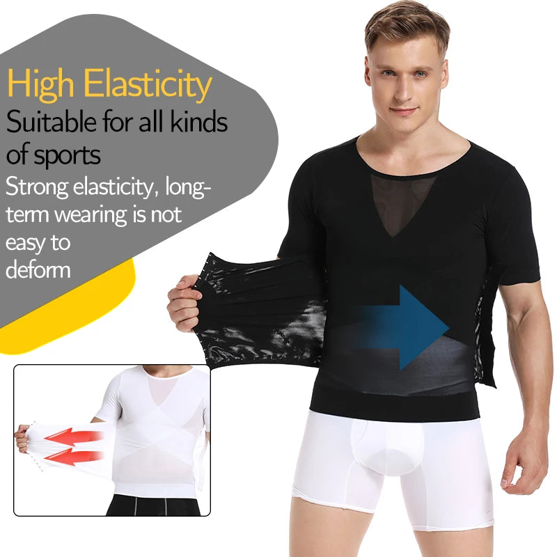 Men Body Shaper Waist Trainer Tummy Control T-Shirt Compression Shirts Weight Loss Slimming Underwear Abdomen Slim Tank Tops