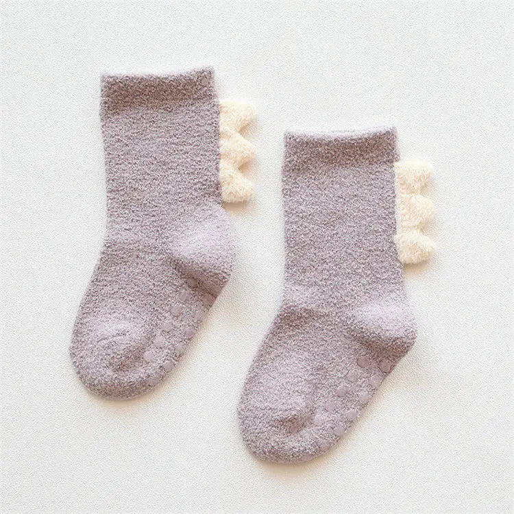 Newborn To 5 Years Old Baby Girl Socks Children Clothes Coral Fleece Kids Girls Anti Slip Socks Winter Warm Baby Boy Socks