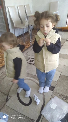 2023 Autumn Children Warm Thicken Vest Baby Cotton Waistcoat Kids Outerwear Coat Children Clothing Boys Girls Brand Jackets Vest