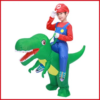 Kids Child Inflatable Horse Costume Cosplay Girls Boys Cowboy Ride Horse Funny Halloween Purim Party Inflated Garment Disfraces