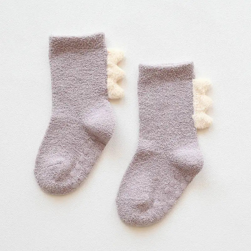 Newborn To 5 Years Old Baby Girl Socks Children Clothes Coral Fleece Kids Girls Anti Slip Socks Winter Warm Baby Boy Socks