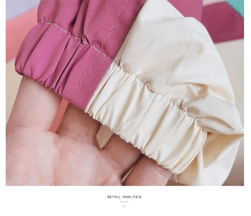 New Colorblocking Jackets Spring Girls Fashion Thin Coats Autumn Children Clothes Big Kids Casual Zipper Outerwear 2-10 Years