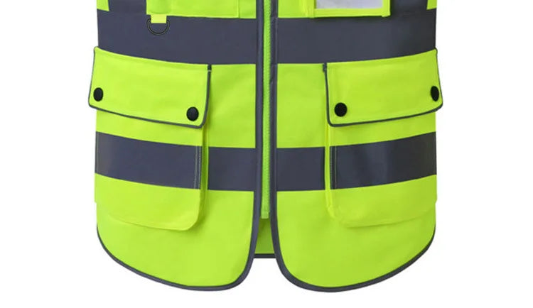 Size S-4XL Hi Vis Road Working Vest Outdoor Motorcycle Cycling  Waistcoat Clothing Workwear Jacket