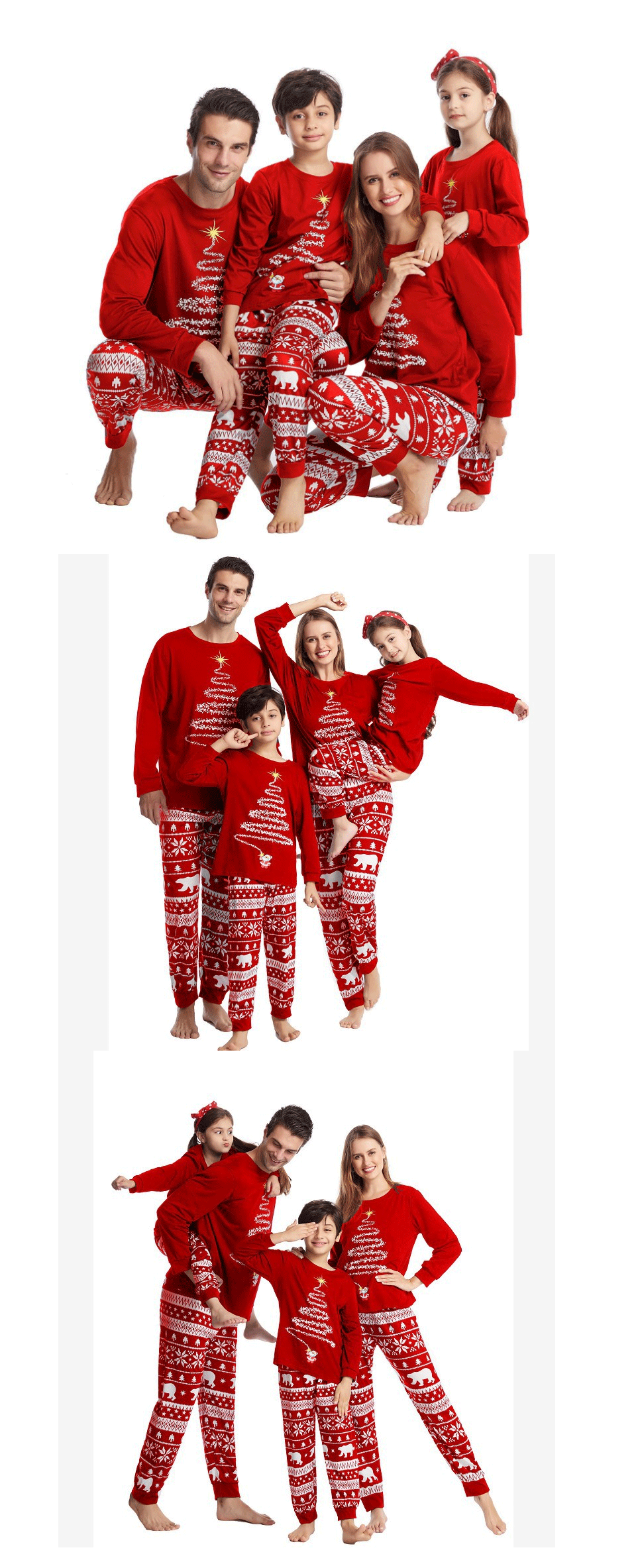 Family Christmas Pajamas 2023 Mother Father Kids Matching Clothes Look Outfit Mommy And Me New Year's Costumes Pyjamas