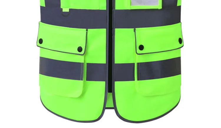 Size S-4XL Hi Vis Road Working Vest Outdoor Motorcycle Cycling  Waistcoat Clothing Workwear Jacket