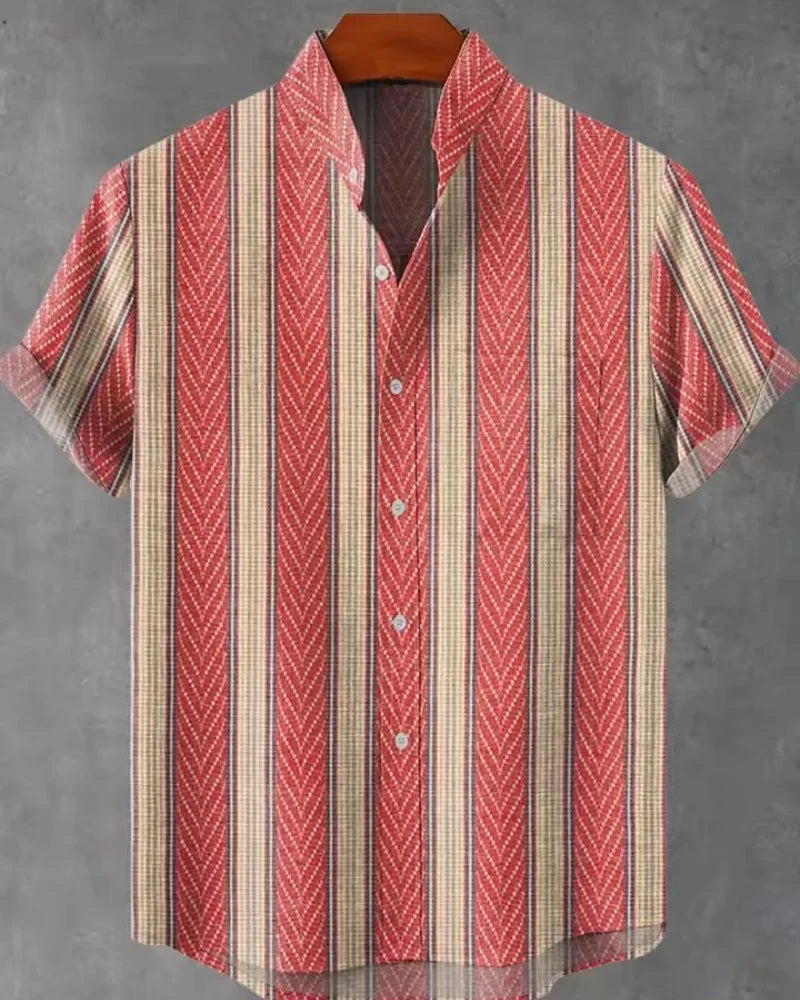 Sycpman Retro Hiphop Print Short Sleeve Shirt Men Fashion Brand Personalized Loose Casual Coat for Summer