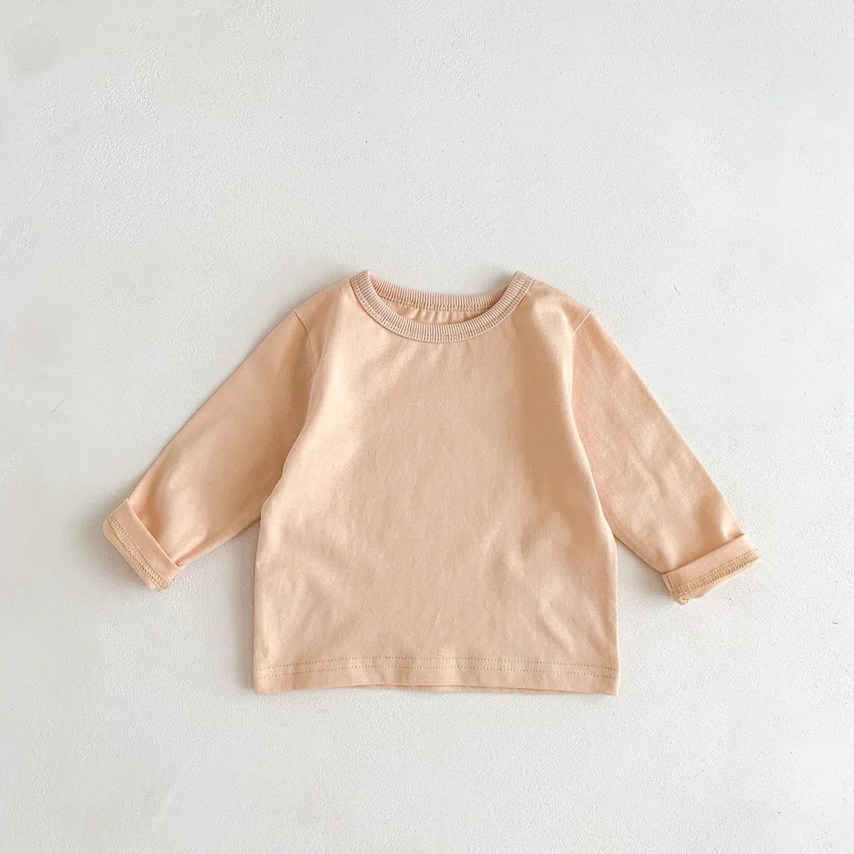Infant Newborn Girls Boys Autumn Full Sleeve Striped Top Tees Kids Baby Casual Bottoming Shirts Toddler T-shirts Cotton Clothing