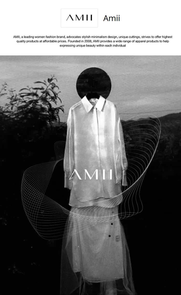 AMII Minimalist Duck Down Puffer Coat Women Winter 2025 Lightweight Stand Collar Lapel Warm Outerwear New Jackets 12344052