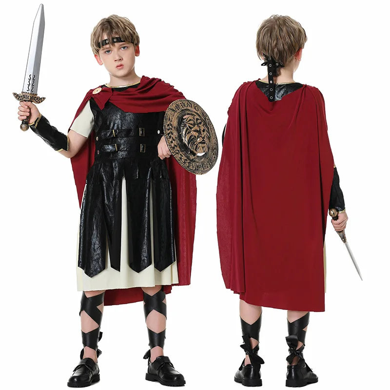 Sparda Soldier Cosplay Costume Halloween Family Set Festival Outfit Fancy Roman Gladiators Playsuit For Adult Kid Carnival Party