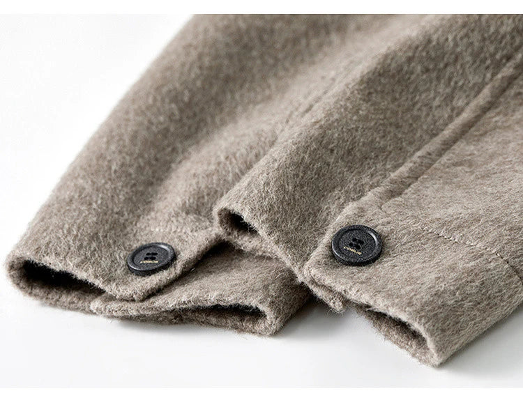 SENTUBILA 100% Wool Coats For Women Winter Jackets 2025 Stand Turtleneck Double Sided Short Outerwears Female Clothes W44O56626