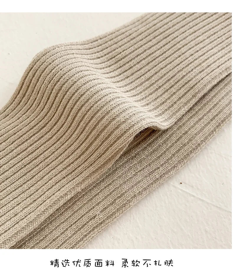 Baby Boys Girls School Student Uniform Pantyhose Pants Striped Leggings Tights Solid Stretch Kids Children Knitting Trousers
