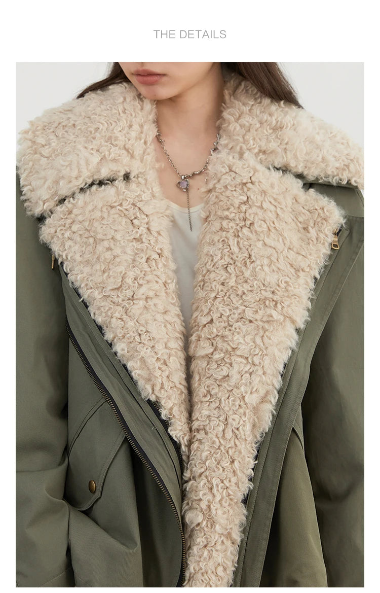 CHIC VEN Women Coats Streetwear Loose Casual New Retro Motorcycle Cotton Jacket Thick Warm Female Overcoat Autumn Winter 2024