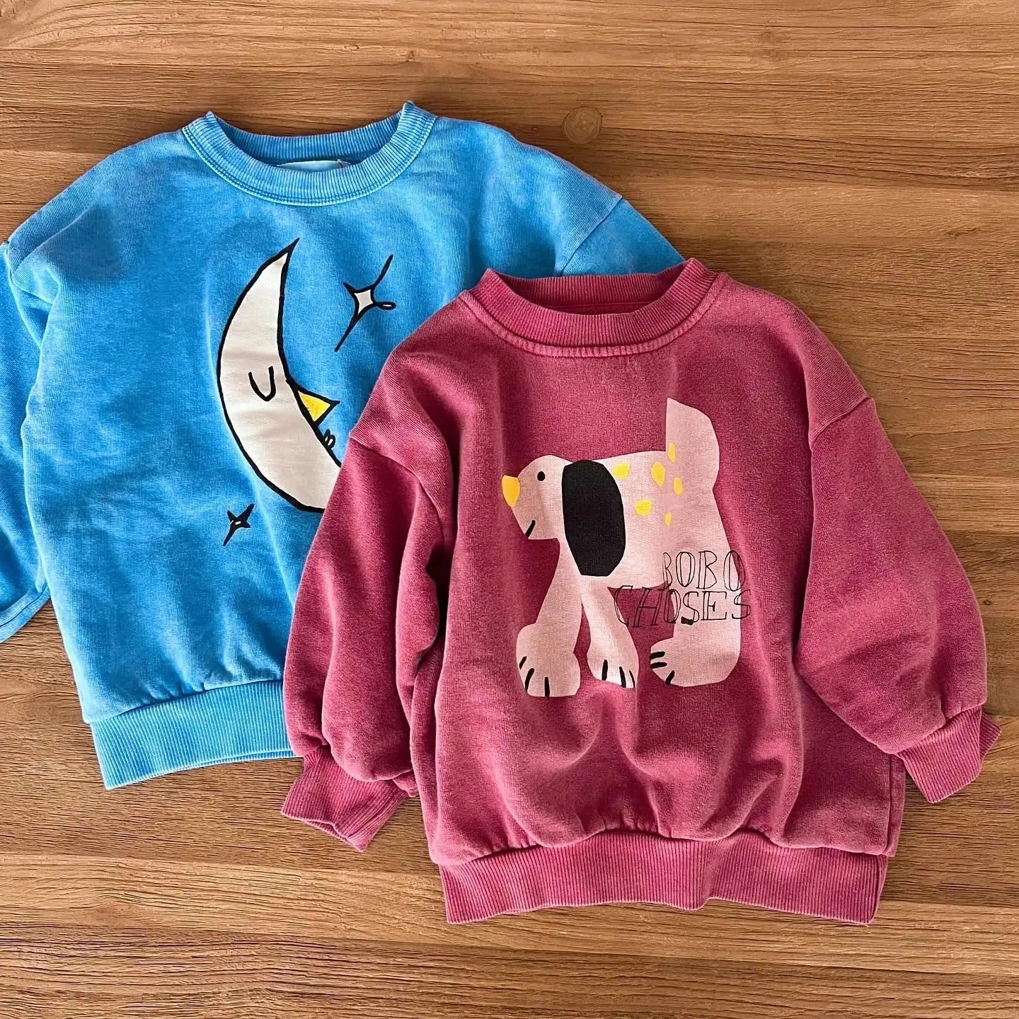 Korean INS 2024 Children's Autumn Winter Long Sleeve O-Neck Sweatshirt Cute Tops for Girls And Boys Baby Sweaters Kids Clothing