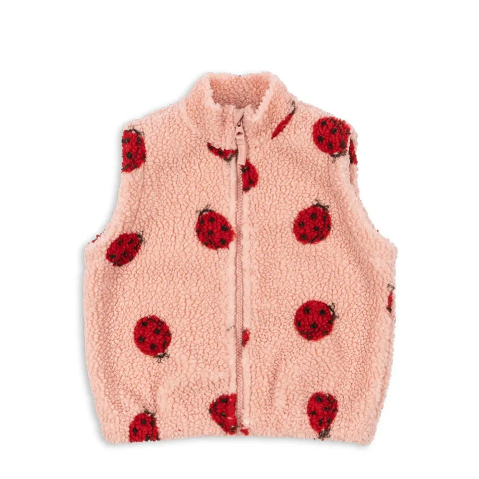 2025 KS Brand Winter Baby Girls Boys Lambswool Cherry Jackets Kids Clothes Boys Sequin Cartoon Outerwear Children's Coats 1-9Yrs