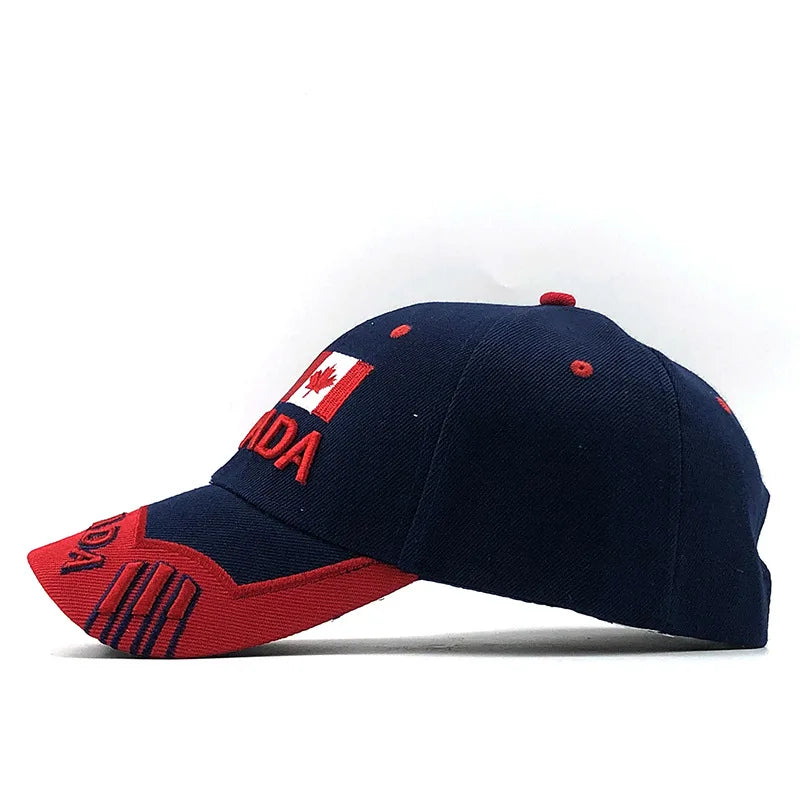 New Colors Contrast Canada Embroidered Baseball Cap For Men Women High Quality Snapback Hat Dad Hats Fishing Cap Bone Gorra