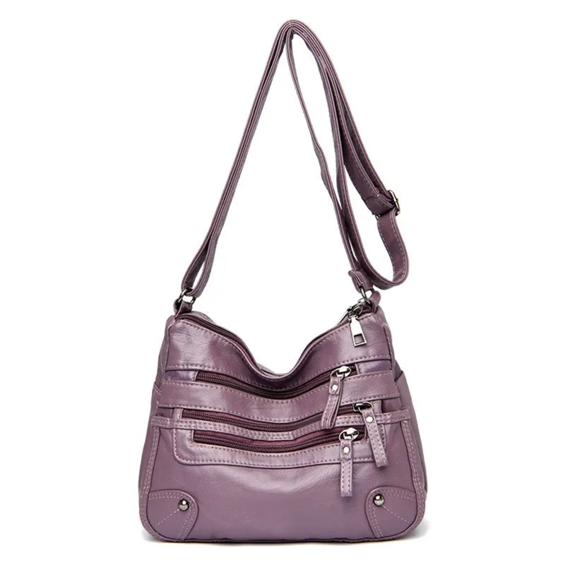 High Quality Women's Soft Leather Shoulder Bags Multi-Layer Classic Crossbody Bag Luxury Designer Handbag and Purse