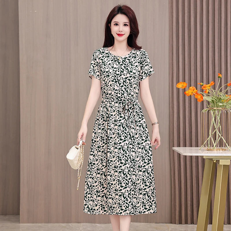 New Fashion Women Summer Dresses Hot Stylish O-Neck Print Floral Bohemian style Casual Loose sleeveless print Long Dress