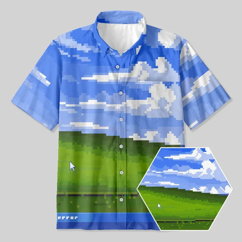 New Fashion Cpu Computer Hawaiian Shirt 2026 Men Women Funny Shirt Casual Holiday Party Button-Up Unisex Shirts Lapel Blouses