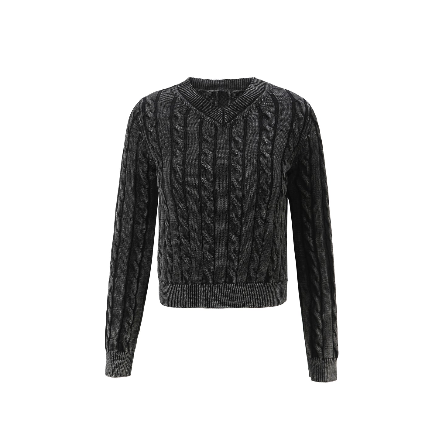 AP 2026 Women Washed Sweater Autumn and Winter Cable Sweater Stretch Skirt and Fashion Leather Skirt