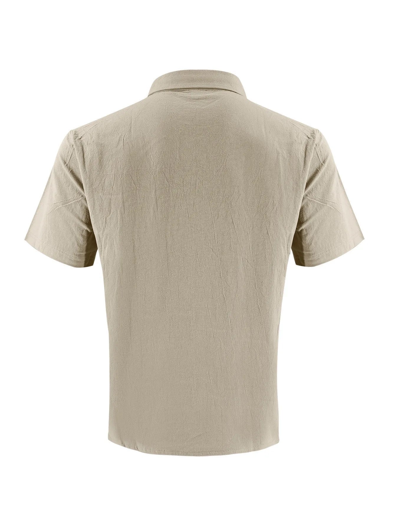 2026 New Men's Linen Casual Shirt Lightweight Breathable Button Down Pocket Design Loose Fit for Summer Outing