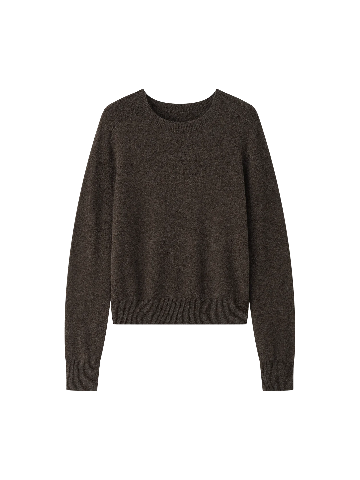 FSLE 100% Wool Seamless One-piece Knit Shirt Sweater For Women Autumn Winter New Design Wool Crew Neck Versatile Casual Sweater