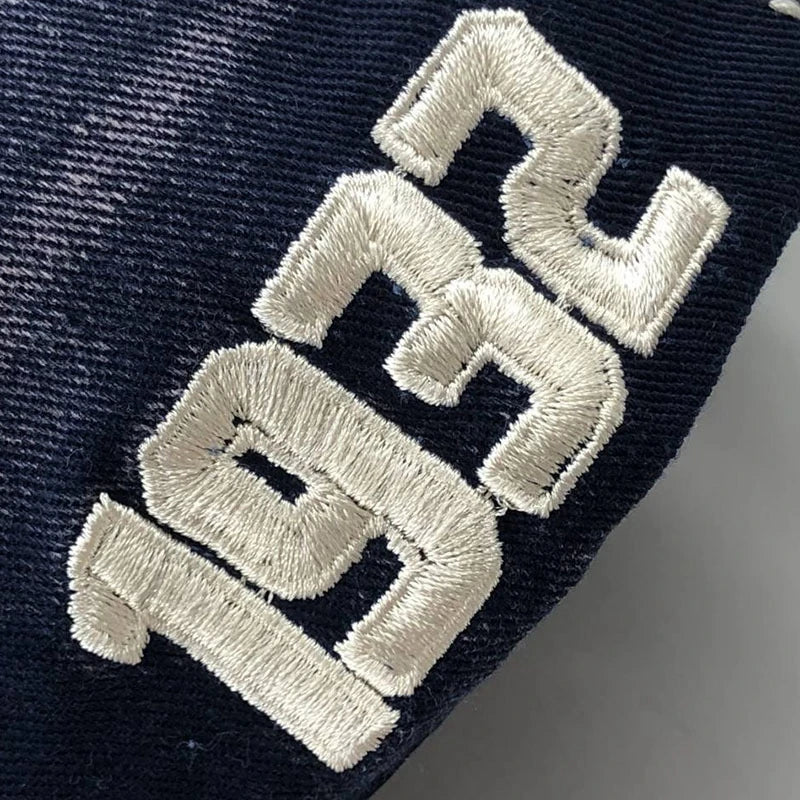 Men Hip Hop Rock Snapback Hat School Jeans Letter Printed Embroidered Baseball Cap Dance Cowboy Summer Women Club Party Visors