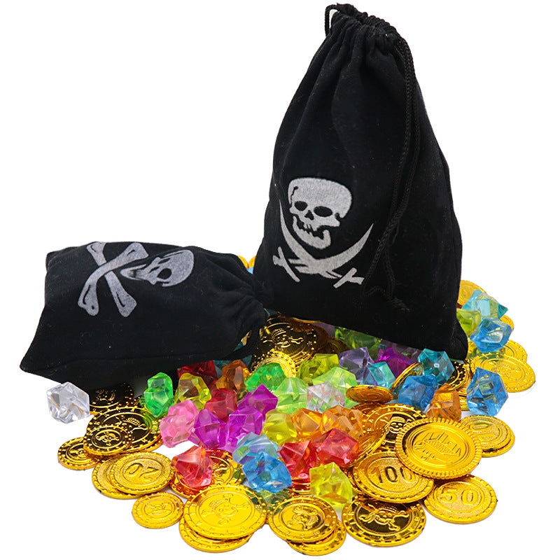 Kids Pirate Costume Captain Jack Pirate Toy Halloween Dress Up Set Kid Adventure Robbery Costume Toy Accessories Gift