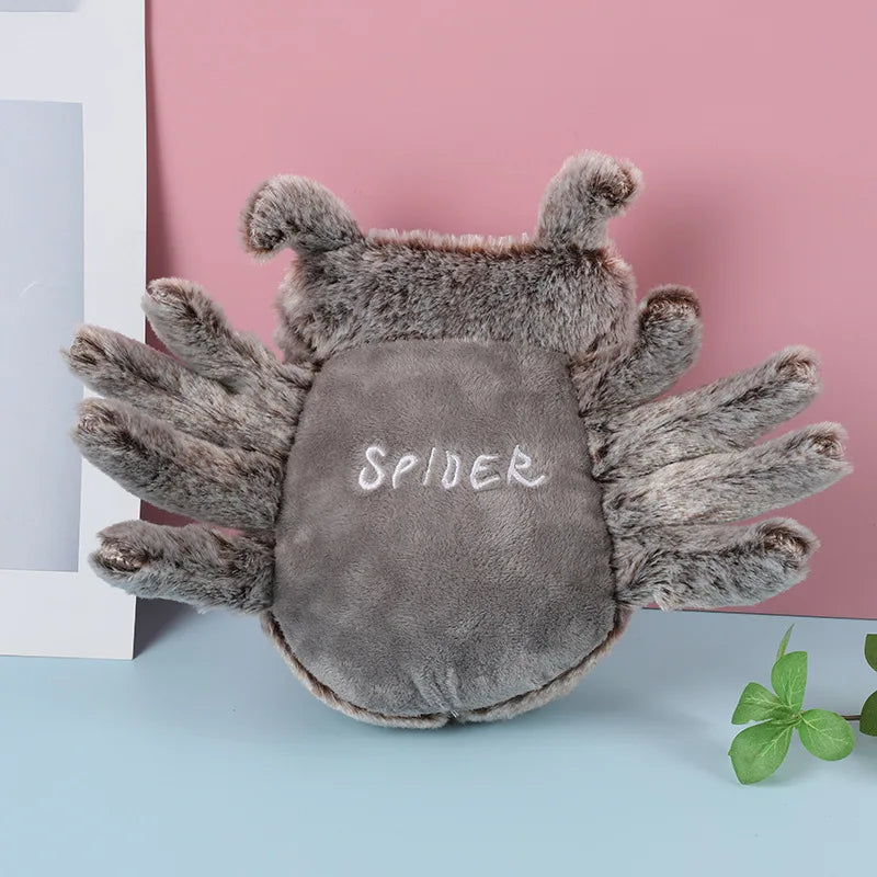 Lucas Friend Spider Plush Toy Kawaii Black White Spider Doll Home Decoration Pillow Soft Stuffed Halloween Gifts Toy for Kids