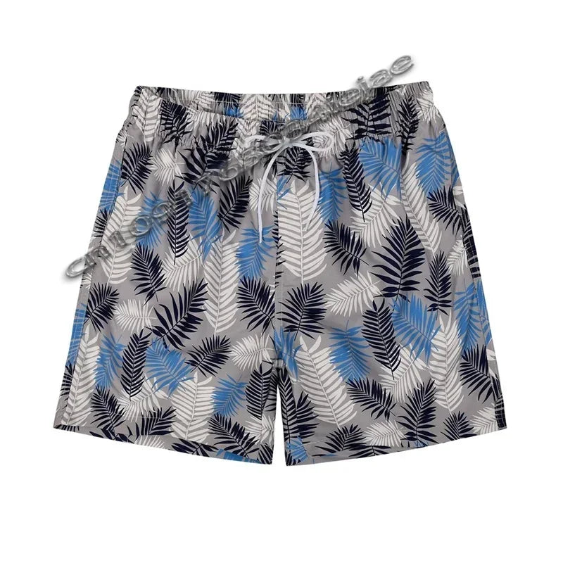 Hawaiian 3d Print Plants Flamingo Beach Shorts Men Summer Short Pants Outdoor Sports Surf Board Shorts Quick Dry Swim Trunks