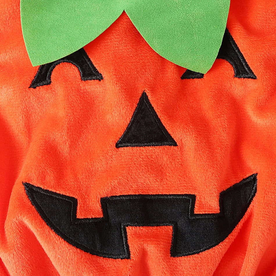 Baby Costume Kids Pumpkin Romper with Hat Boys Girls Cosplay One-Piece Infant Summer Casual Onesie Halloween Jumpsuit 0-5 Years