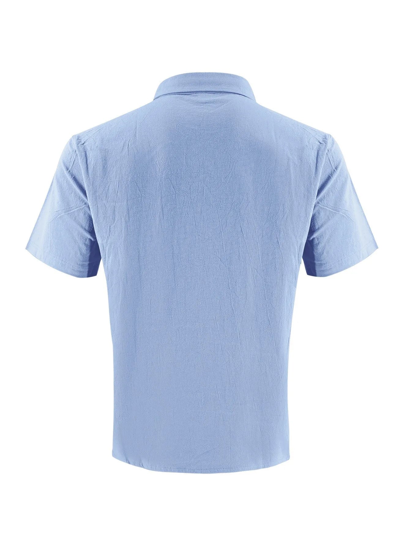 2026 New Men's Linen Casual Shirt Lightweight Breathable Button Down Pocket Design Loose Fit for Summer Outing