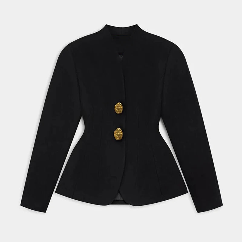 Chic Waist-cinched Blazer Skirt Women Set Elegant Long Sleeve Single Breasted Coat Hip Package Skirts Spring Lady 2 Pieces Sets