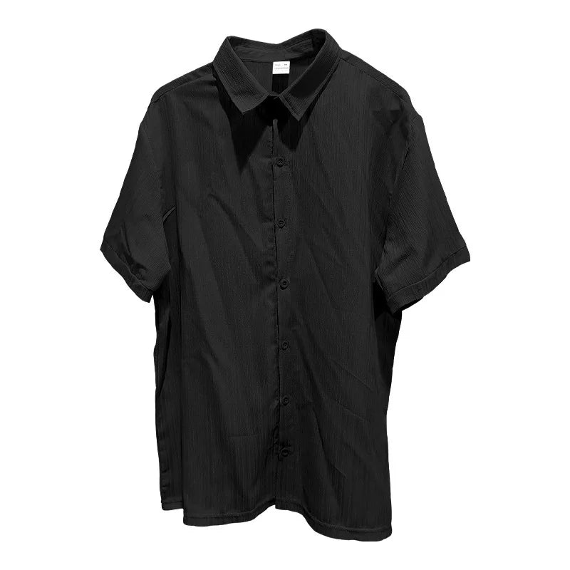 Summer European and American Style Men's Clothing Short Sleeve Cardigan Suit Men's Casual Loose Short Sleeves Shorts Beach Suit