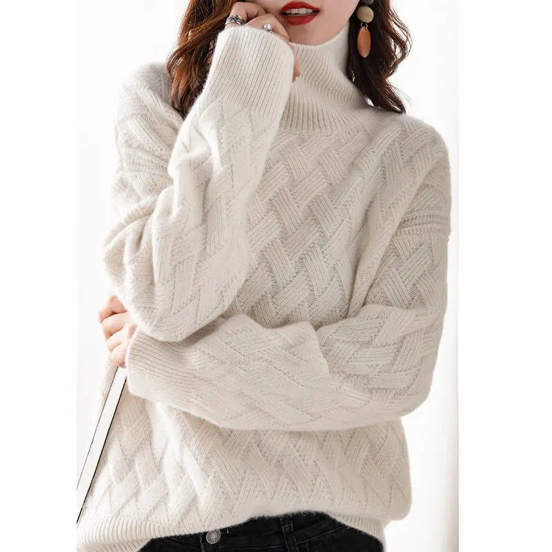 2024 New Women Loose Sweater Winter Casual Chic Cashmere Oversize Thick Sweater Pullovers Pullover Female Long Sleeve S-3XL