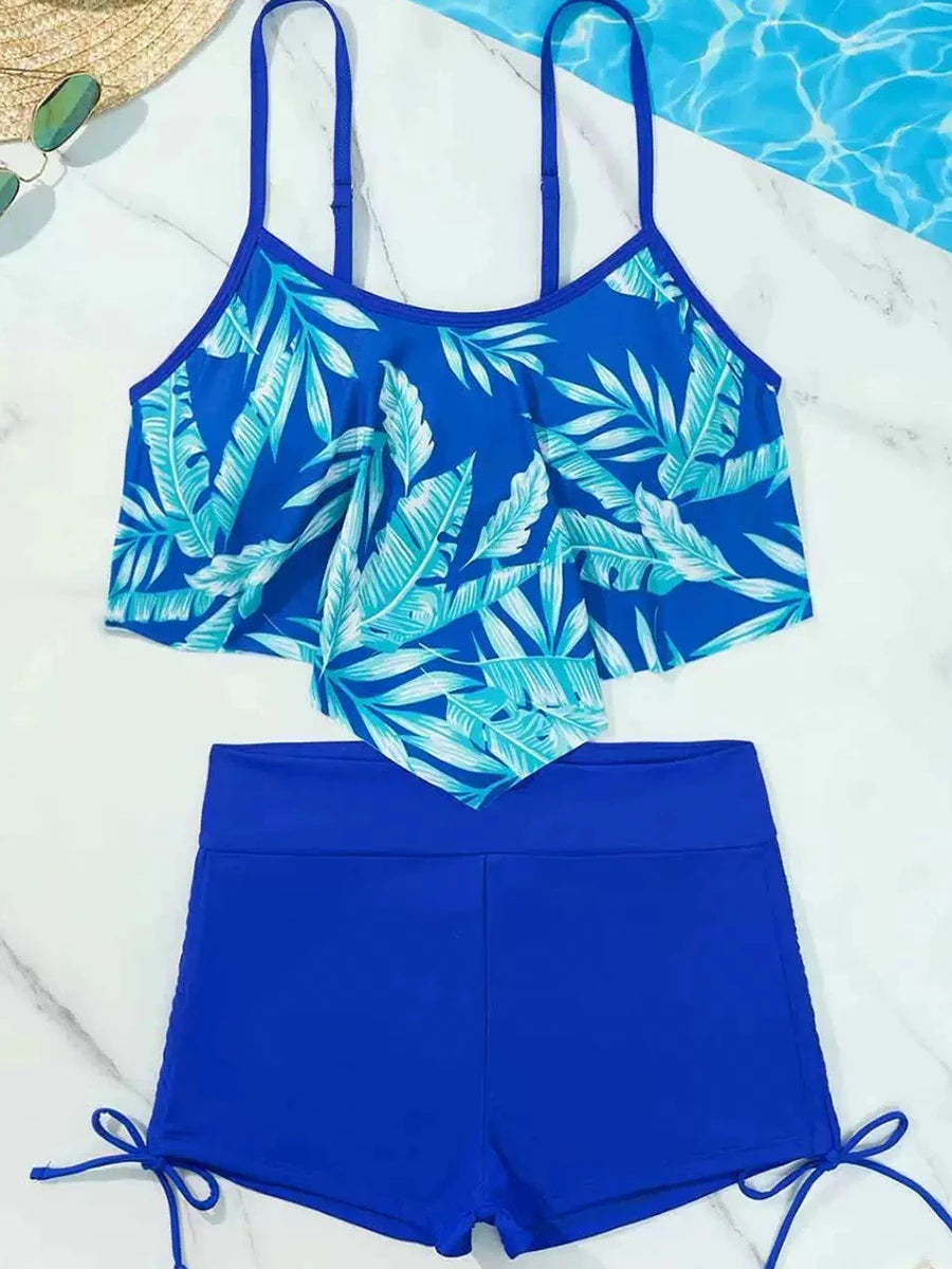 2025 Print Tankini Set 2 Piece Women Swimsuit Sexy High Waist Swimwear Female Bathers Bathing Swimming Suit Summer Beachwear