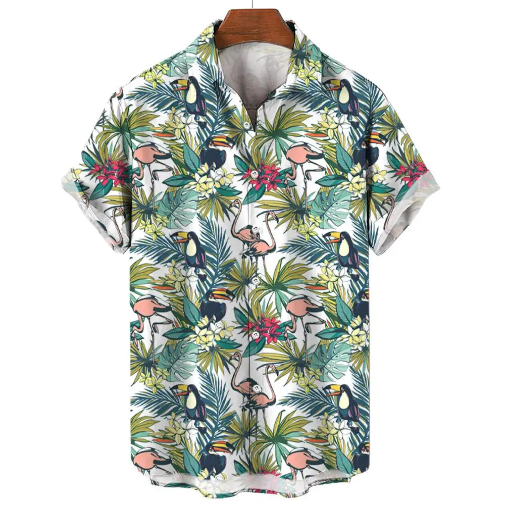 2024 Men's hawaiian shirts 3D Prints toucan graphics summer short sleeve shirts for hawaii style fashion unisex aloha shirts