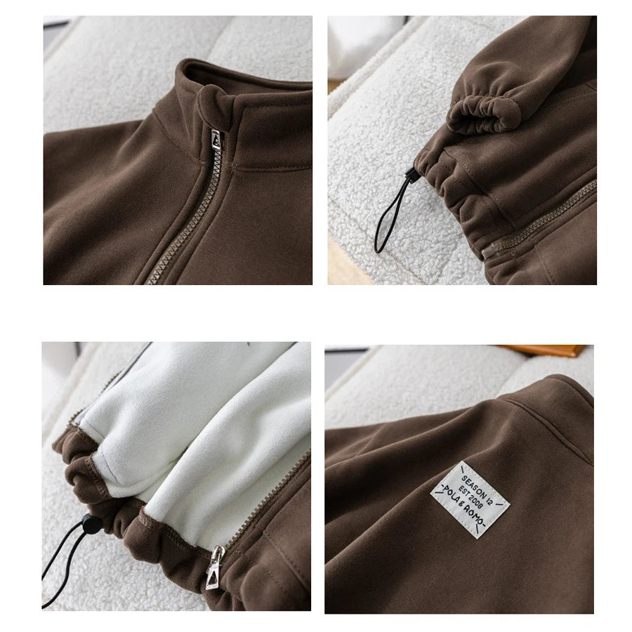 IYEAL Children's Baby Clothing Sets Winter Fleece Casual 2 PCS Kids Sets Sport Suit for Baby Girls Boys Clothes Coat+Pants 1-6 Y