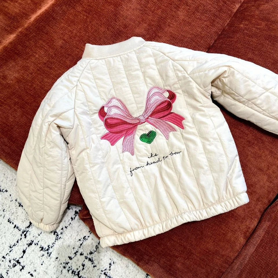 2025 KS Winter Baby Boys Cartoon Lambswool Jackets Kids Cotton Clothes Girls Jackets Outerwear Coats Boys Flight Suit Jackets