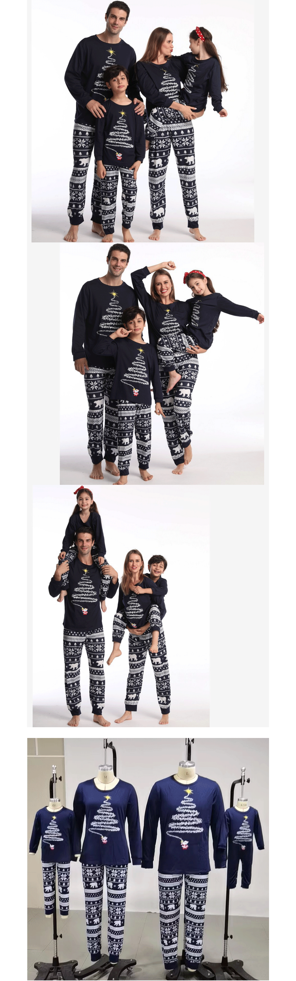 Family Christmas Pajamas 2023 Mother Father Kids Matching Clothes Look Outfit Mommy And Me New Year's Costumes Pyjamas