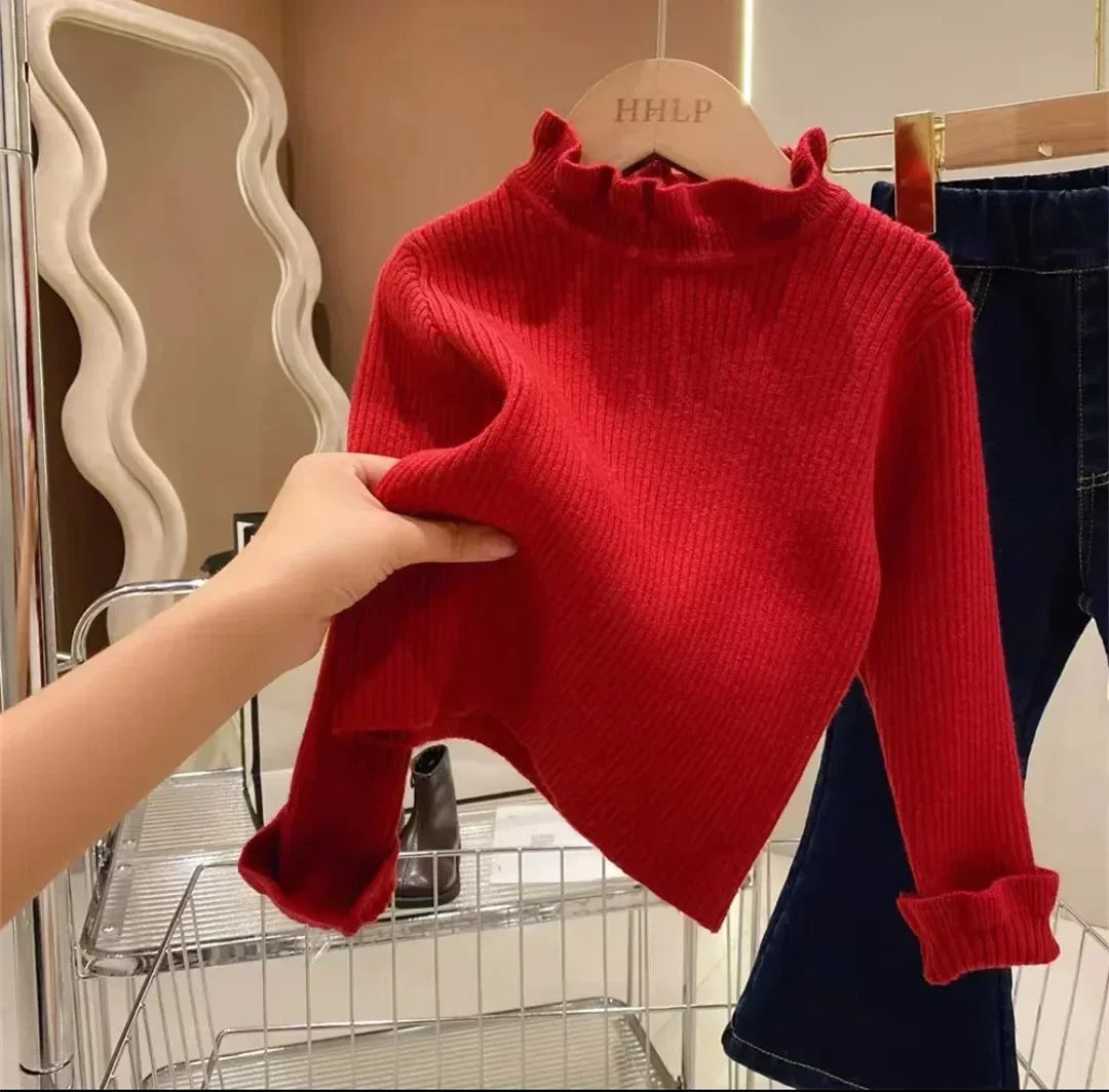 Autum Winter Baby Boy Girl Clothes Round Neck Kid Toddler Girl Boy Pullover Baby Outerwear Children Baby Loose Sweater Knitted