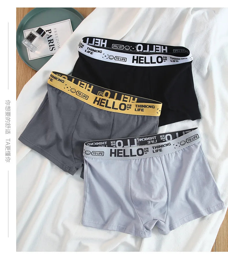 10Pcs/Men's Underwear Fashion Underwear High Stretch Boxer Shorts Breathable Soft Men's Shorts Comfortable Plus SizeL-4XL