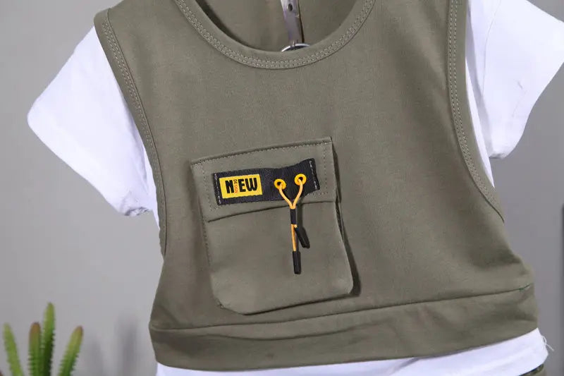 New Children Cotton Clothes Summer Kids Boys Patchwork T Shirts Shorts Pants 2Pcs/sets Infant Kids Toddler Tracksuits 0-5 Years
