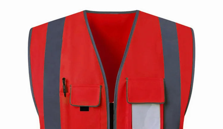 Size S-4XL Hi Vis Road Working Vest Outdoor Motorcycle Cycling  Waistcoat Clothing Workwear Jacket