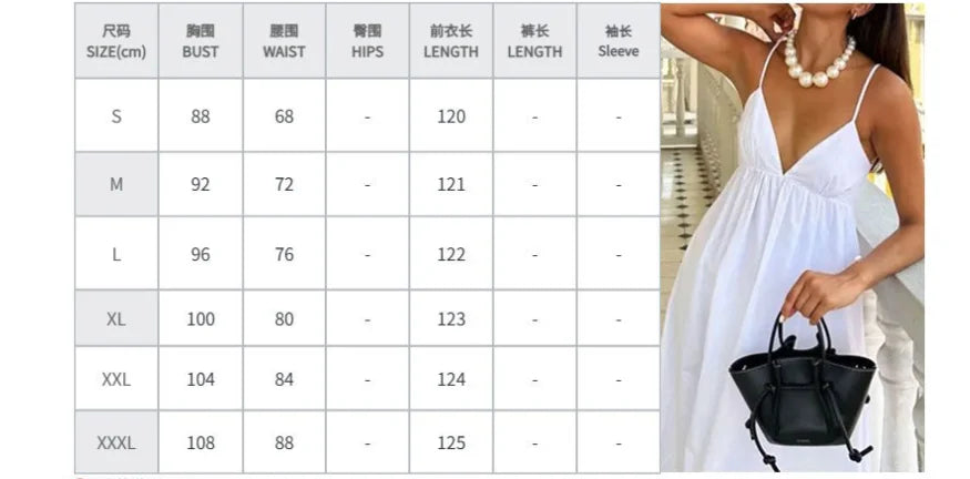 Women's Backless Midi Dress Waistband V Neck Solid Pullover High Waisted Loose Fitting Camisole A-line Skirt New Chic Dress
