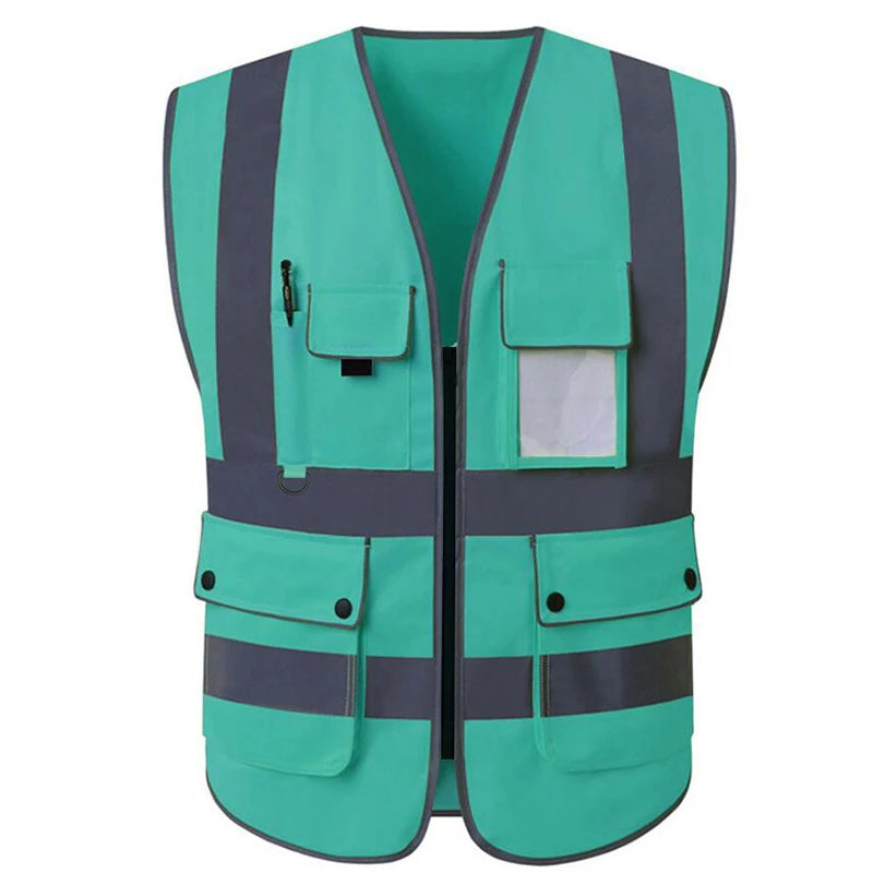 Size S-4XL Hi Vis Road Working Vest Outdoor Motorcycle Cycling  Waistcoat Clothing Workwear Jacket