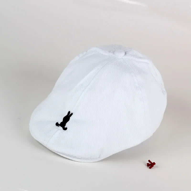 Hot Solid Color Children Berets Stripe Cotton Thin Fashion Simple Kids Hats & Caps Berretto Baby Caps for Boys Girls