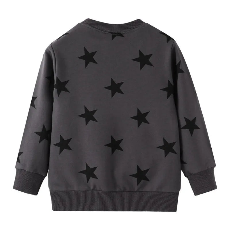 Jumping Meters Autumn Spring Kids Sweatshirts With Letters Print  Boys Girls Cotton Clothes Hot Selling Toddler Shirts Tops